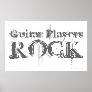 Poster Roche de joueurs de guitare
