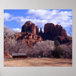 Poster Roche de rouge de Sedona