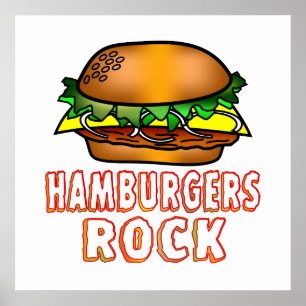 Poster Roche d'hamburgers
