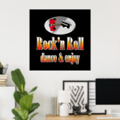 Poster Roche et rouleau (Bureau à domicile)