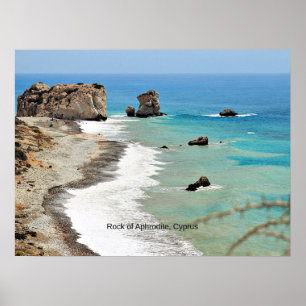 Poster Rocher d'Aphrodite, Chypre,