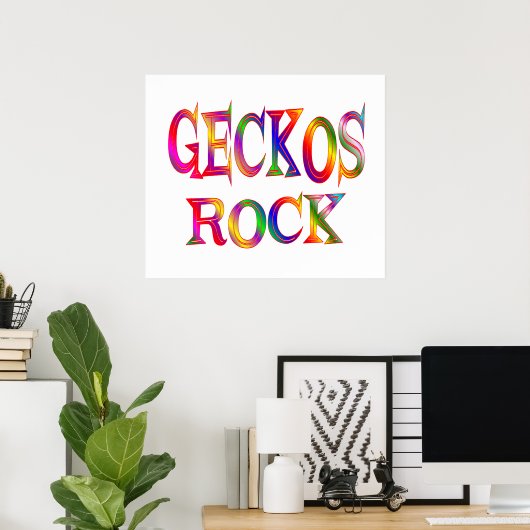 Poster Rocher de Geckos (Bureau à domicile)