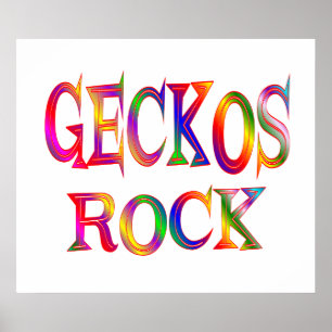 Poster Rocher de Geckos
