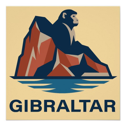 Poster Rocher de Gibraltar (Devant)