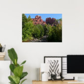 Poster Rocher de la cathédrale et ruisseau à Sedona Arizo (Bureau à domicile)
