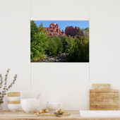 Poster Rocher de la cathédrale et ruisseau à Sedona Arizo (Cuisine)
