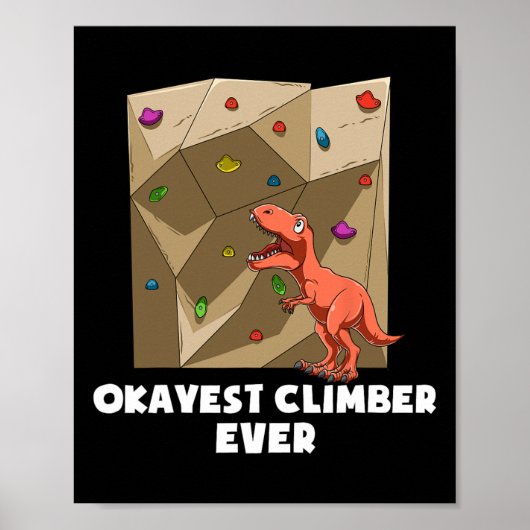 Poster Rocher drôle de l'escalade de bloc T-rex  (Devant)