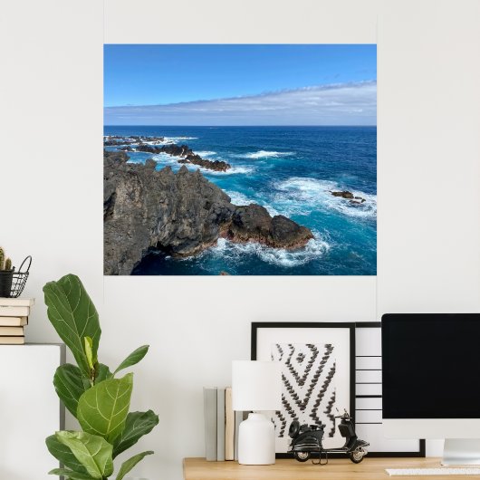 Poster Rocher en mer (Bureau à domicile)