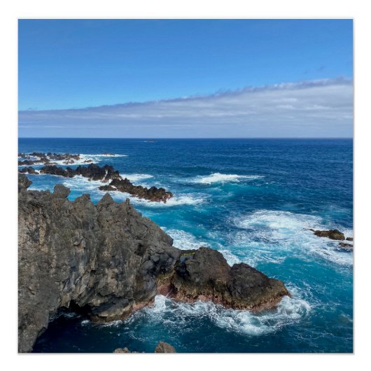 Poster Rocher en mer (Devant)