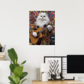 Poster Rocher perse blanc (Bureau à domicile)