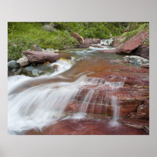 Poster Rocher rouge dans le ruisseau Baring, national des