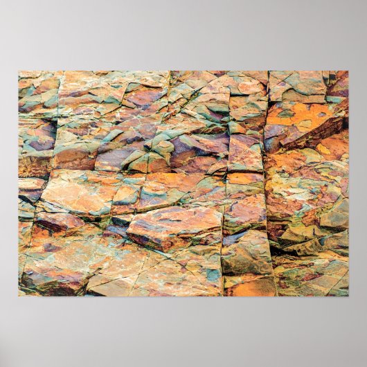 Poster Rochers dans Maine Nature 19" x 13" Archival (Devant)