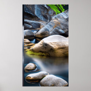 Poster Rochers et eau Arrière - plan calme