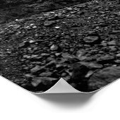 Poster Rochers et nuages BW (Coin)