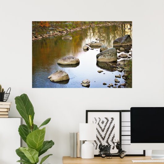 Poster Rochers le long de la rivière (Bureau à domicile)