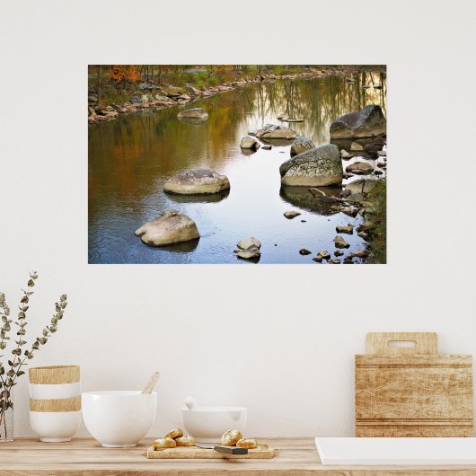 Poster Rochers le long de la rivière (Cuisine)
