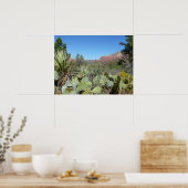 Poster Rochers rouges et cactus I (Cuisine)