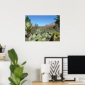 Poster Rochers rouges et cactus I (Bureau à domicile)