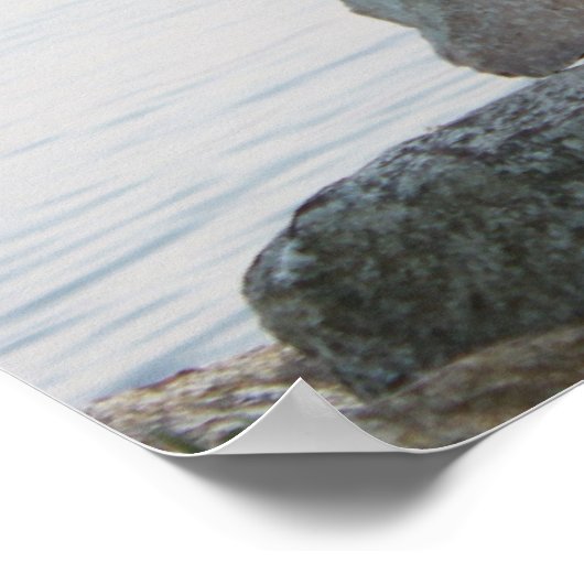 Poster rochers sur la plage (Coin)