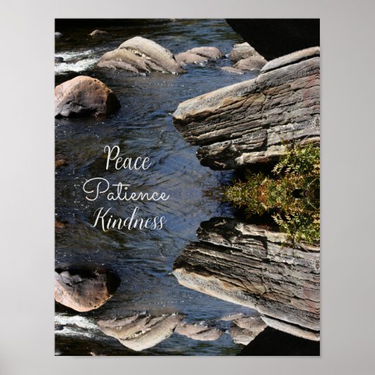 Poster Roches Dans La Nature De Flux Inspirationnel Abstr (Devant)
