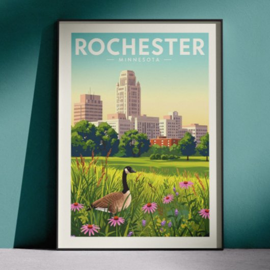 Poster Rochester Minnesota vintage