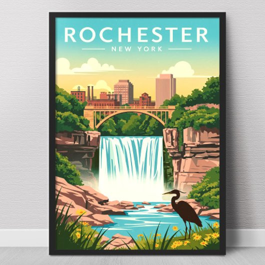 Poster Rochester New York vintage