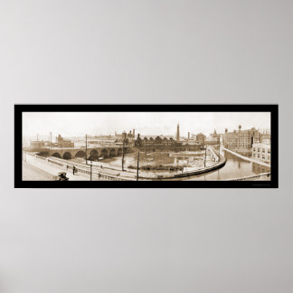 Poster Rochester, NY River Photo 1914