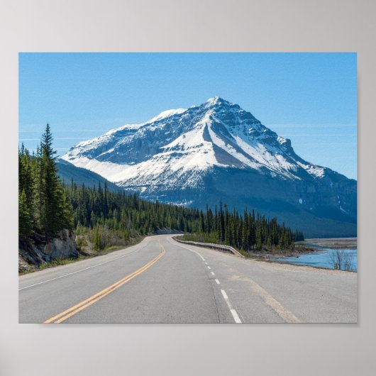 Poster Rocheuses canadiennes - Route 93 de l'Icefields Pa (Devant)