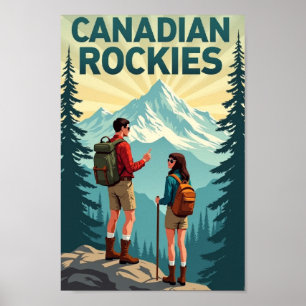 Poster Rocheuses canadiennes : Une escapade rétro