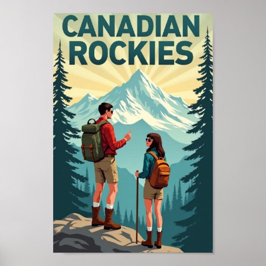 Poster Rocheuses canadiennes : Une escapade rétro (Devant)