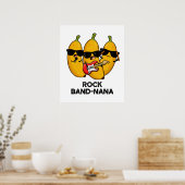 Poster Rock Band-nana Funny Banana Pun (Cuisine)