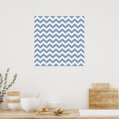 Poster Rock Blue Safari Chevron (Cuisine)