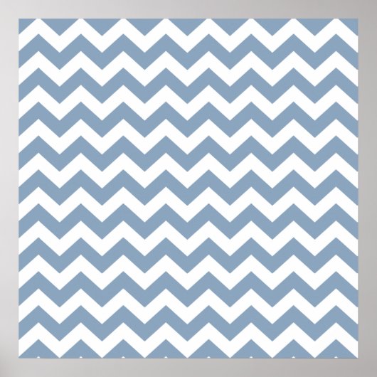 Poster Rock Blue Safari Chevron (Devant)
