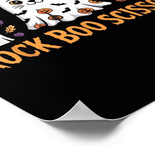 Poster Rock Boo Ciseaux Chat Halloween Chemise Kids Game  (Coin)