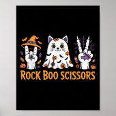 Poster Rock Boo Ciseaux Chat Halloween Chemise Kids Game  (Devant)