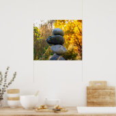 Poster Rock Cairn Zen Wall (Cuisine)