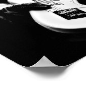 Poster Rock Chat Jouer Guitare - Funny Guitare Chat 1 (Coin)