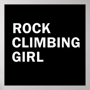 Poster rock climbing girl