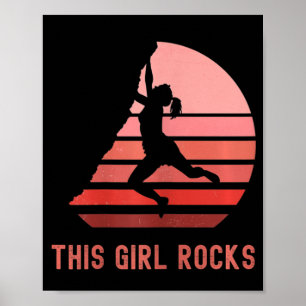 Poster Rock Climbing This Girl Rocks Bouldering Mountain 