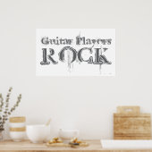 Poster Rock des joueurs de guitare (Cuisine)