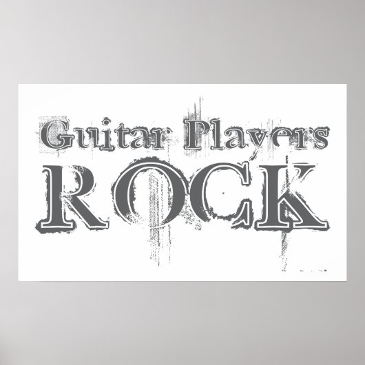 Poster Rock des joueurs de guitare (Devant)