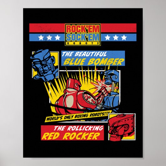 Poster Rock em Sock em - Boxing Robots Comic Page (Devant)