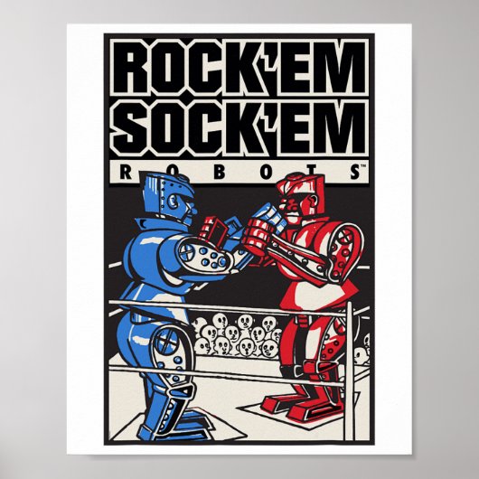Poster Rock em Sock em Robots Boxing Ring (Devant)