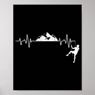 Poster Rock Escalade Heartbeat Climber Pulse Mountain Out