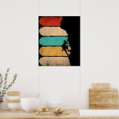 Poster Rock Escalade Rétro Hipster Climber Novelty (Cuisine)