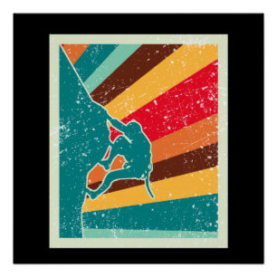 Poster Rock Escalade Retro Vintage
