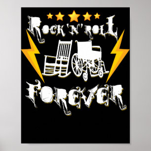 Poster Rock et Roll Forever Funny Rocker Graphic