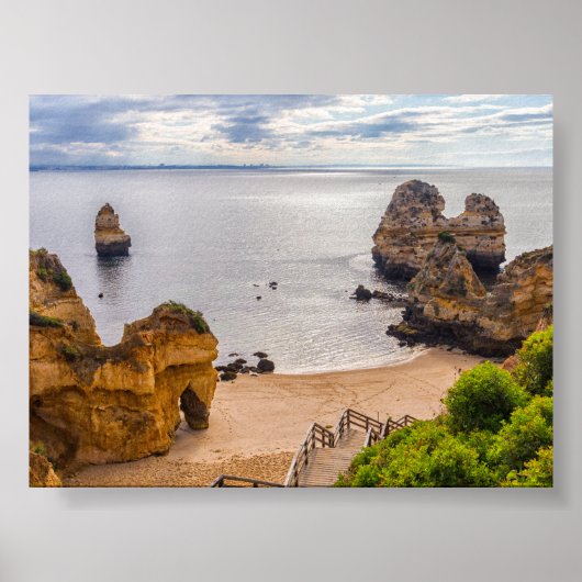 Poster Rock formations in Algarve (Devant)