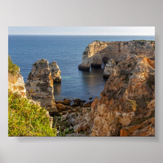 Poster Rock formations in Algarve (Devant)