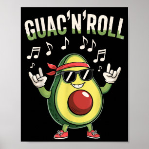 Poster rock guac'n'roll à l'avocat